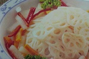 孕妇健脾开胃食谱—姜米拌莲菜