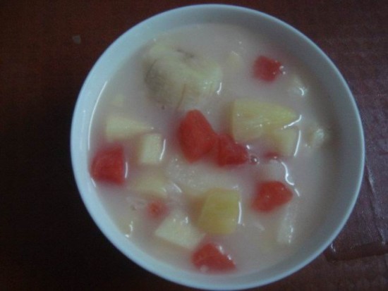 孕期水果餐—蜂蜜水果粥