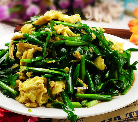 孕妇营养食谱-韭菜炒鸡蛋